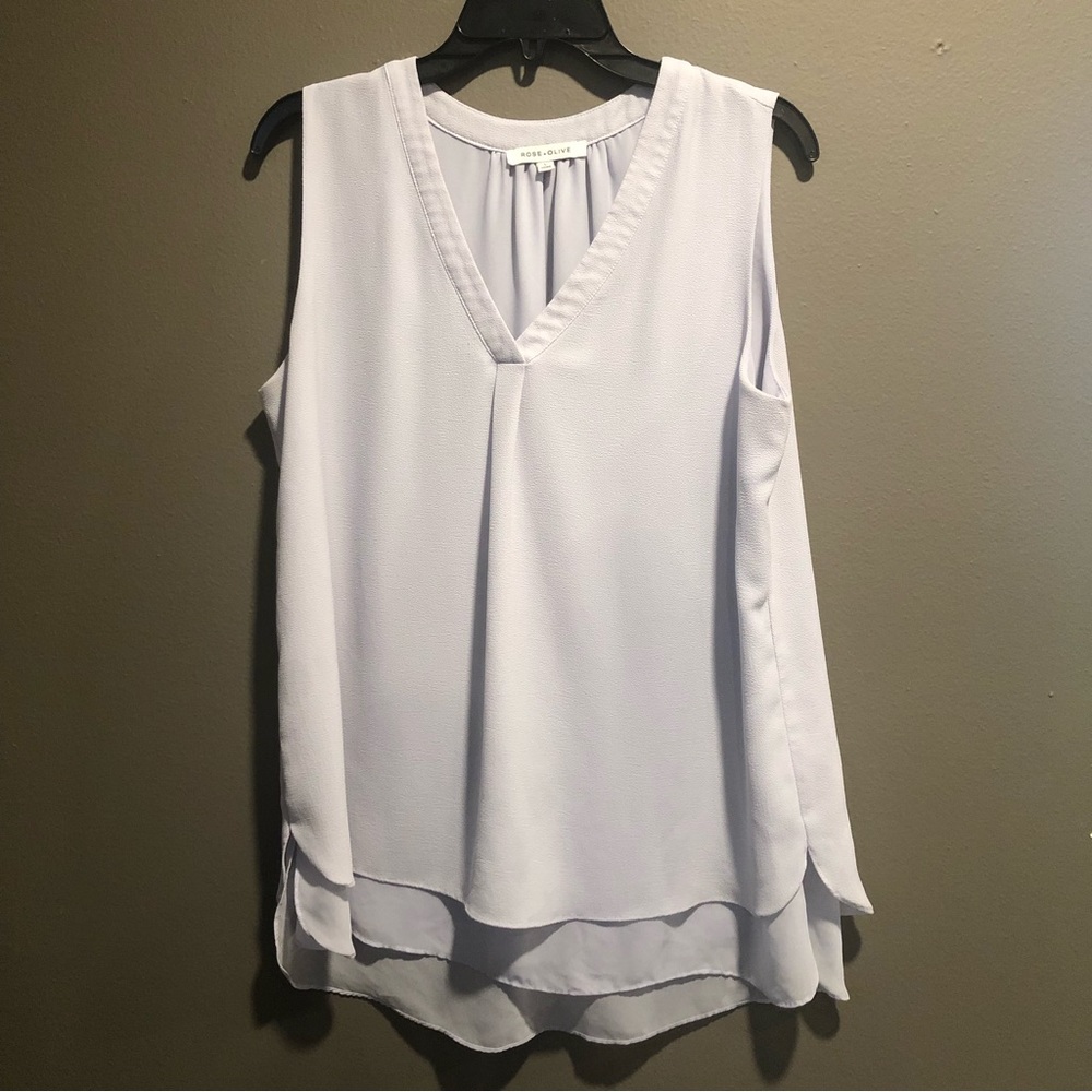 Rose & Olive Lilac Top Size Large